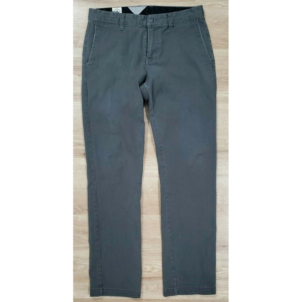 Volcom Mens Fricken Modern Stretch Gray Pants 31